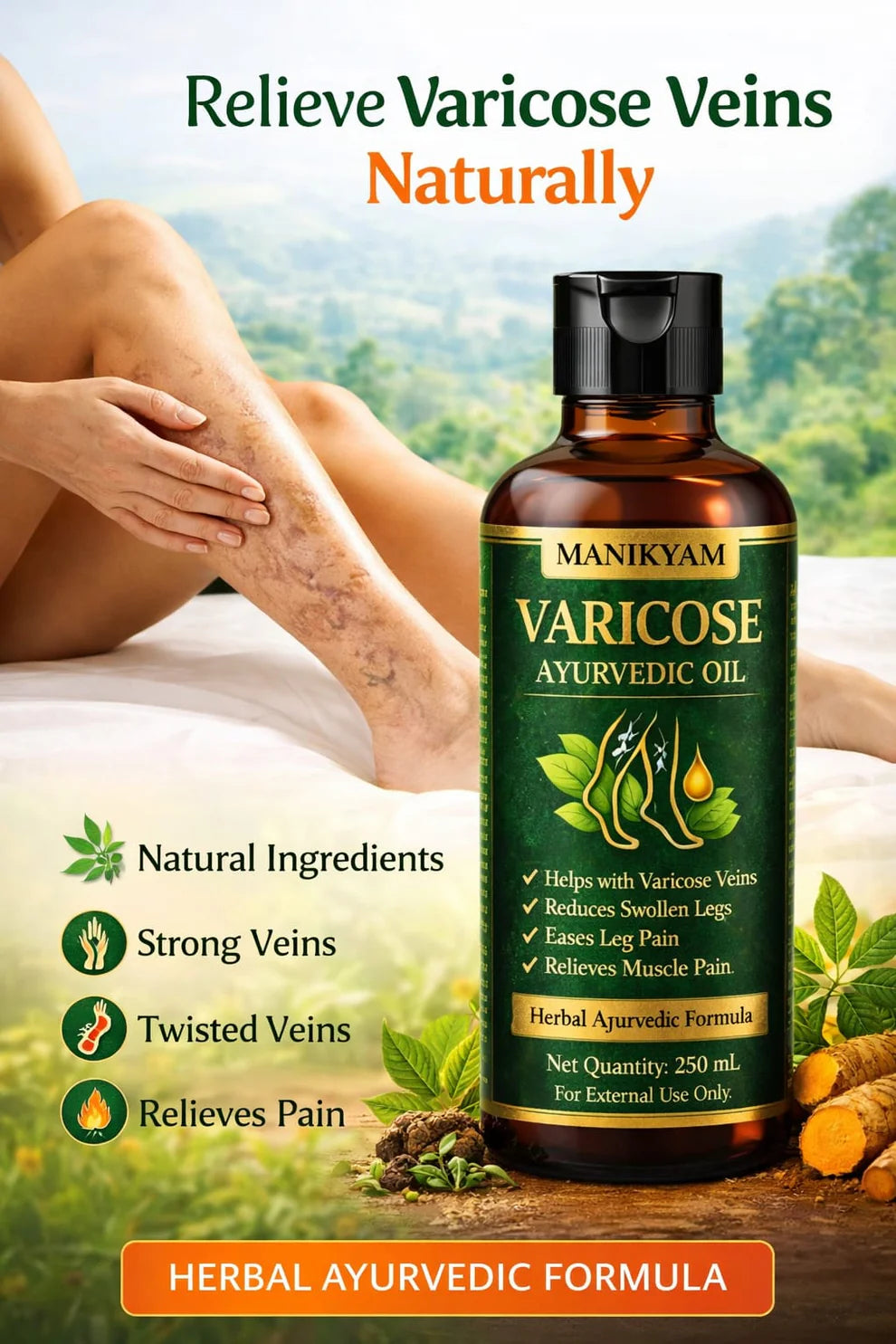 VARICOSE VEINS PAIN RELIEF OIL